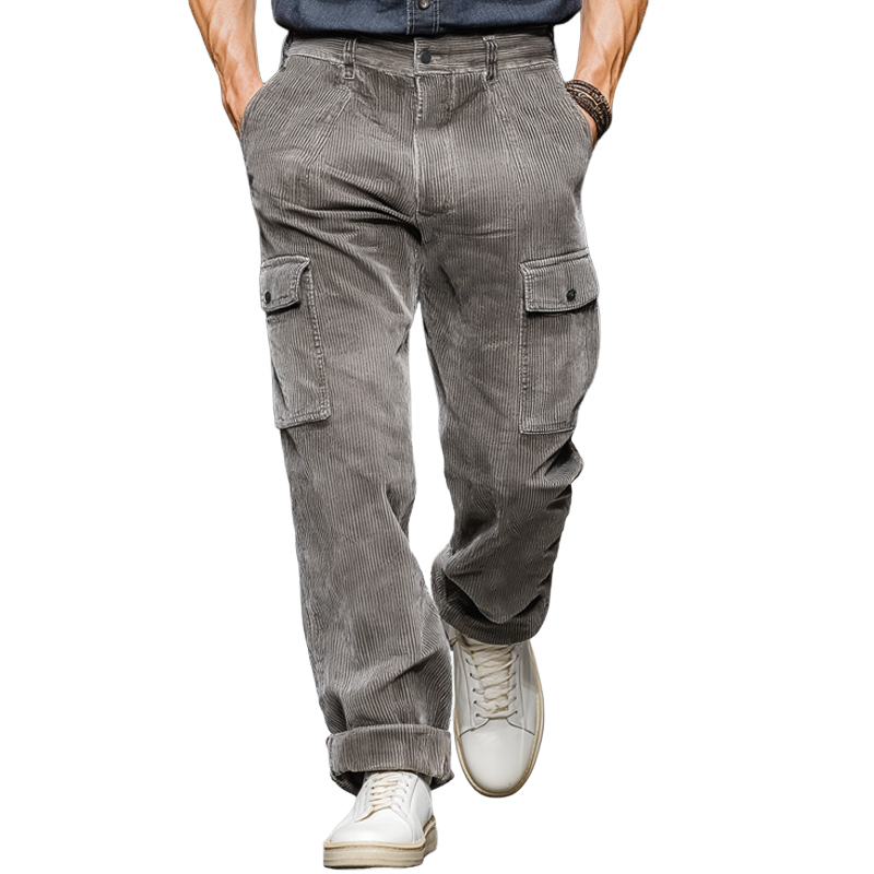 Men's Classic Multi-pocket Corduroy Casual Pants MTA2956J0U