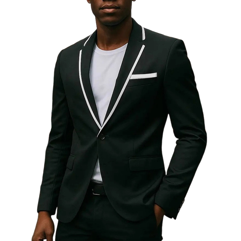 Herreblazer i kontrastfarger, casual, enkeltspent MTA2105G0X