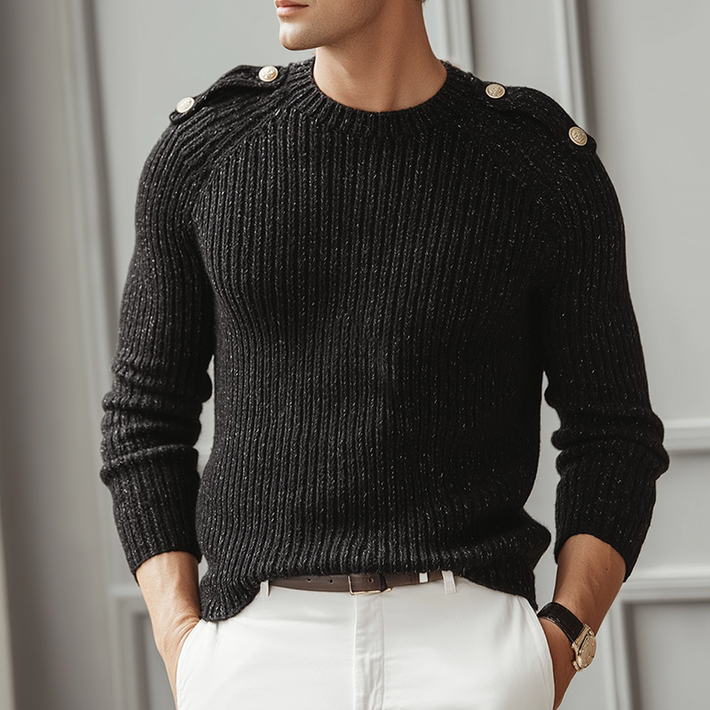 Men's Retro Casual Knitted Pullover Sweater MTA2904J3TO