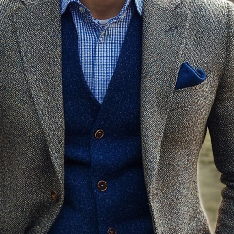 Men's Casual Lapel Three-button Blazer MTA2316I2X