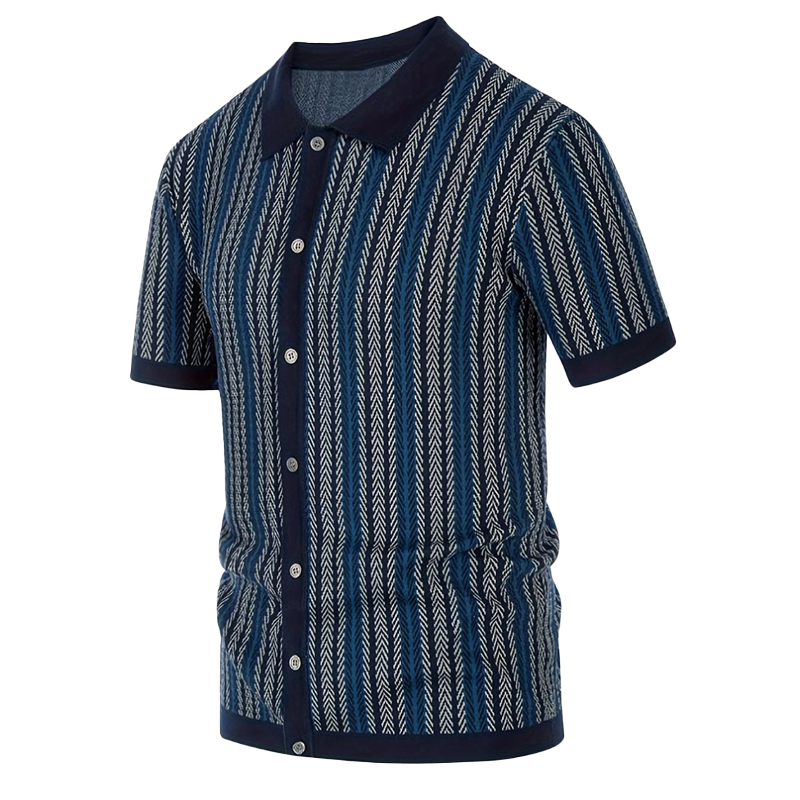Men's Summer Fashion Knitted Short Sleeve Shirt MTA0788G4P