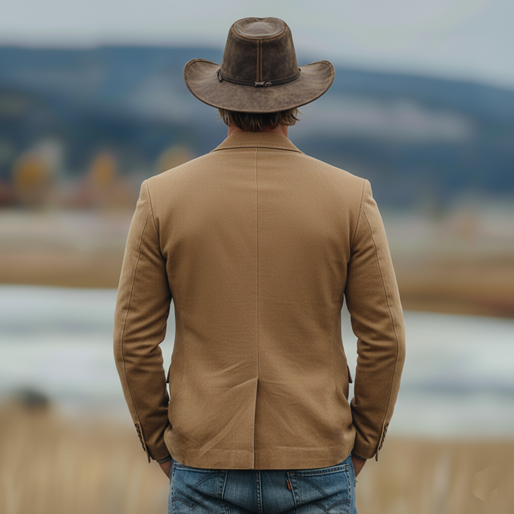 Men's Classic Casual Washed Cotton Blend Single-breasted Blazer MTA1667L5K