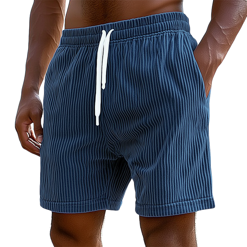 Men's Summer Casual Corduroy Lace-Up Sports Shorts MTA0924F4U