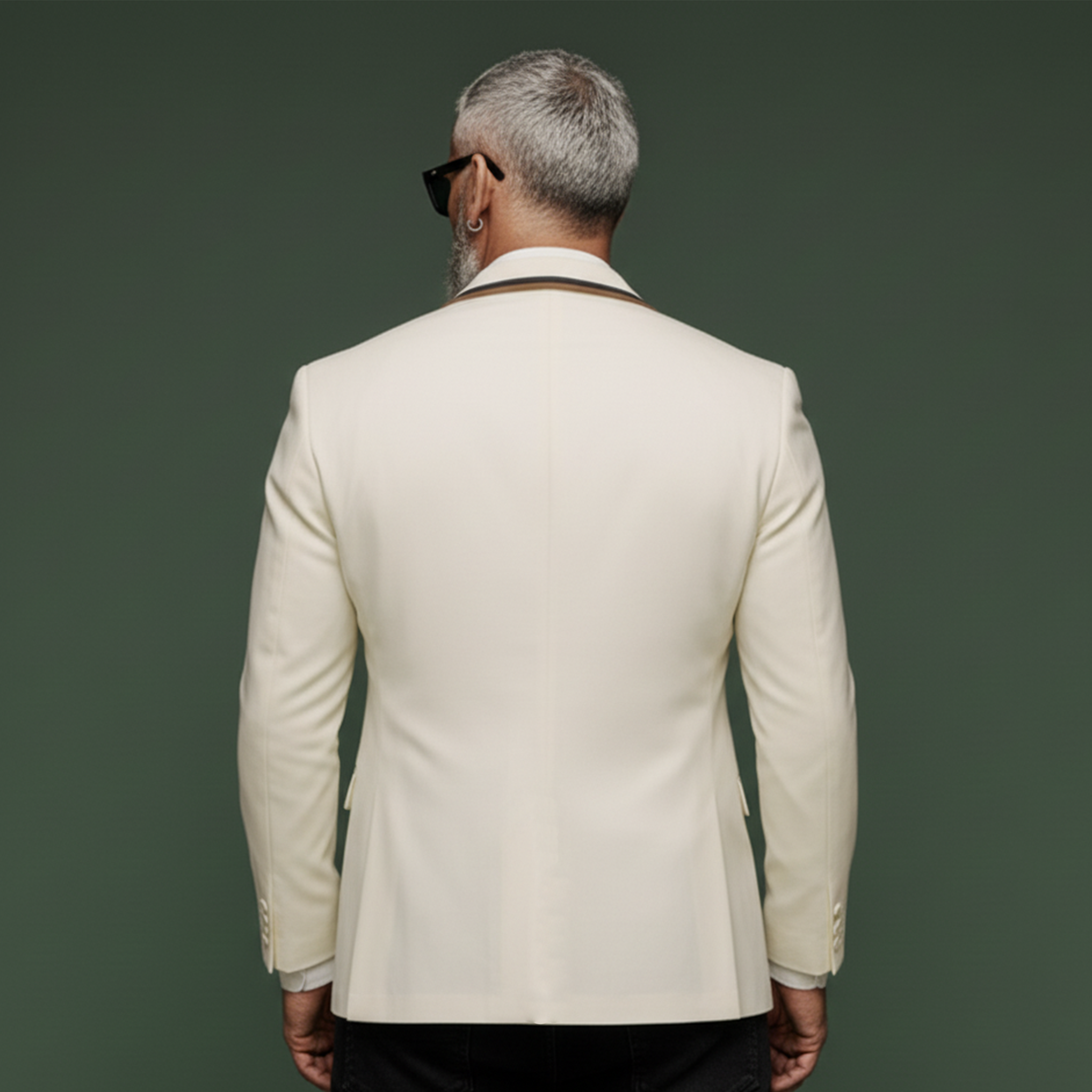 Men's Classic Retro Pocket Embroidered Slim Single-breasted Blazer MTA1419K8K