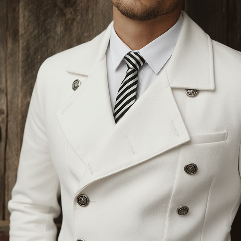 Men's Winter Fashion Cotton Blend Double Breasted Jacket MTA2084J0P