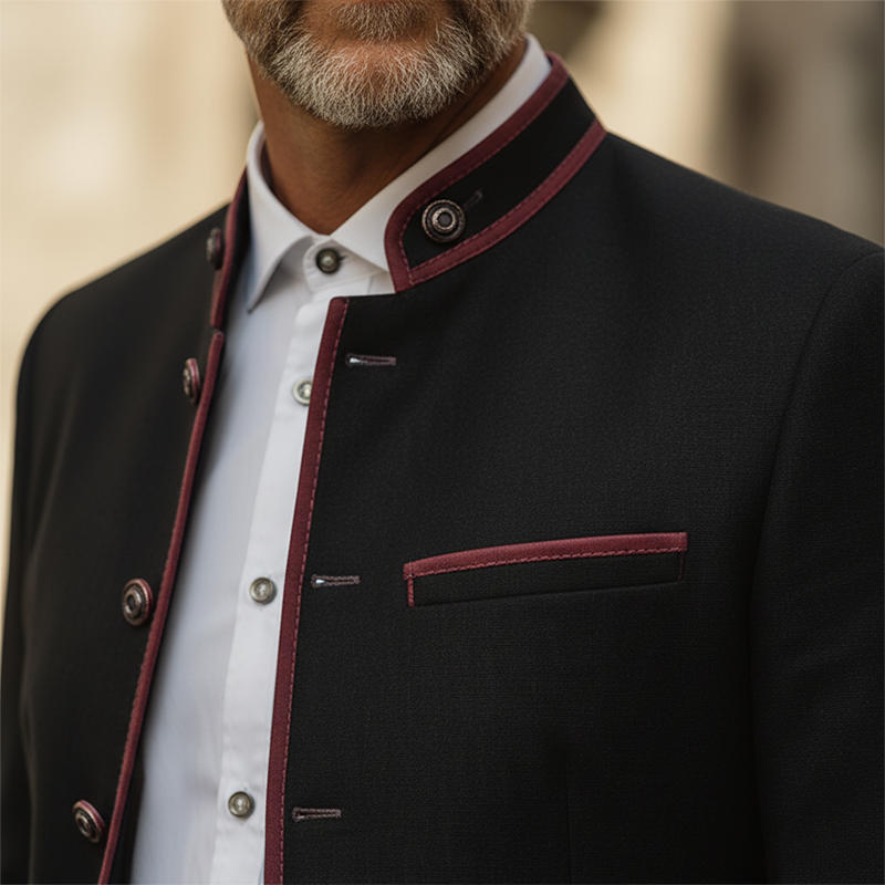 Men's Stylish Cotton-linen Blend Jacket For Autumn/winter (with Lining) MTA2302I4P