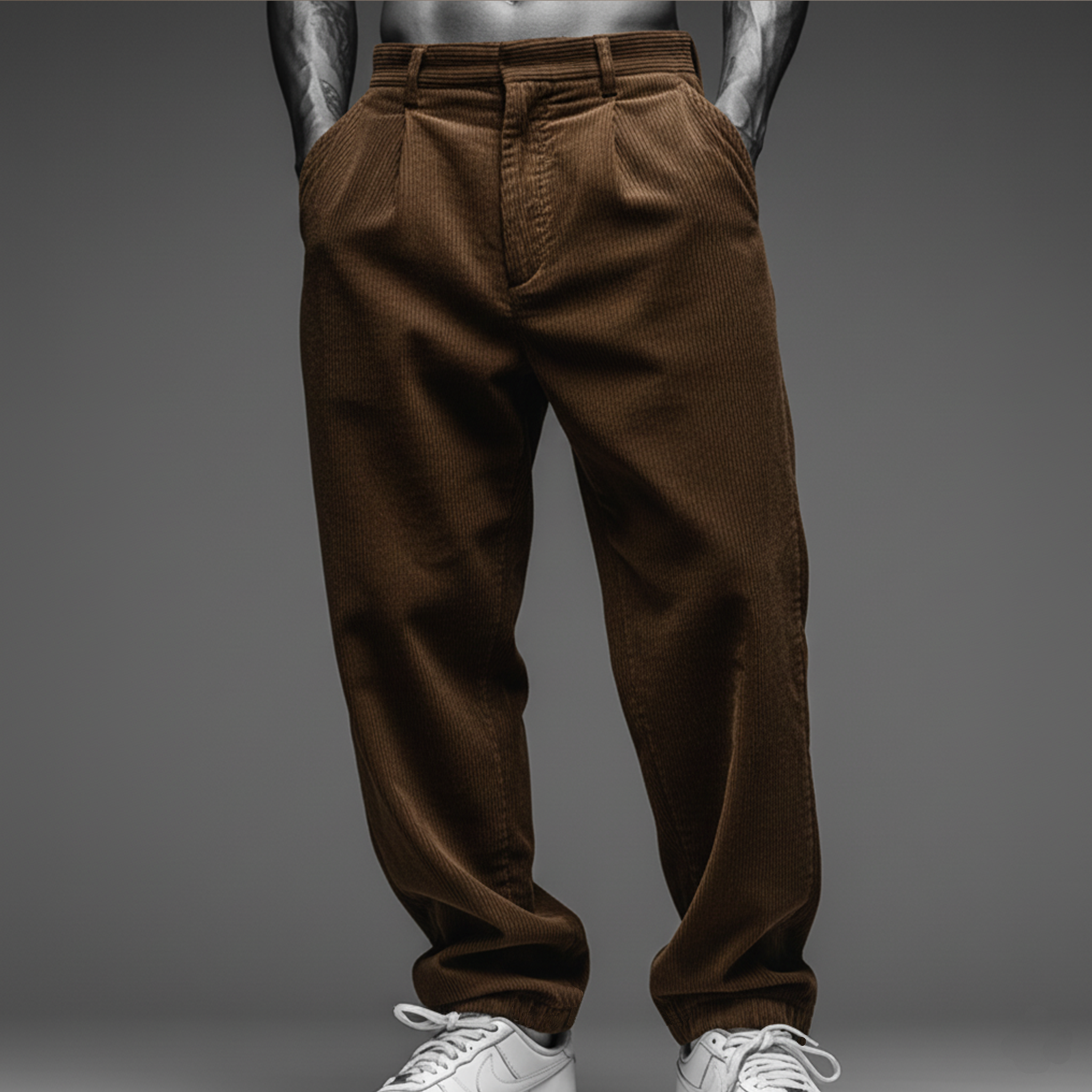 Men's Fashionable Casual Corduroy Pants MTA0133K6K