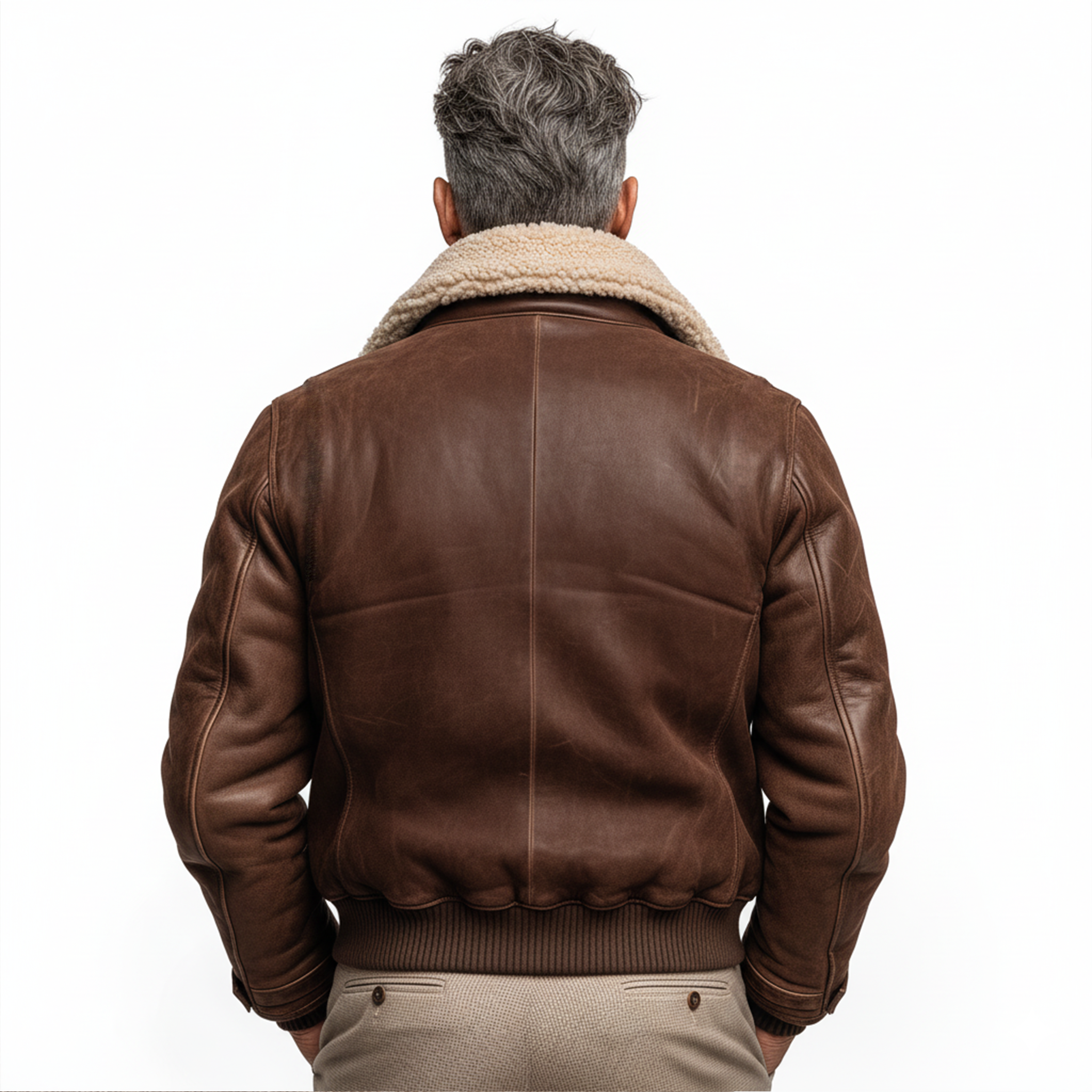 Men's Classic Vintage Western Tough Style Detachable Fur Collar Faux Suede Leather Zip-Up Jacket MTA0918J2K