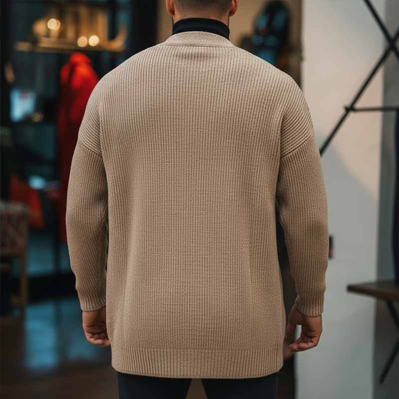 Men's Winter Simple Button Closure Cotton Knit Cardigan MTA1776J7P