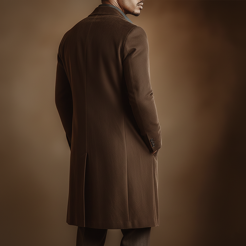 Men's Winter Vintage Faux Suede Mid-Length Coat MTA1431J5P