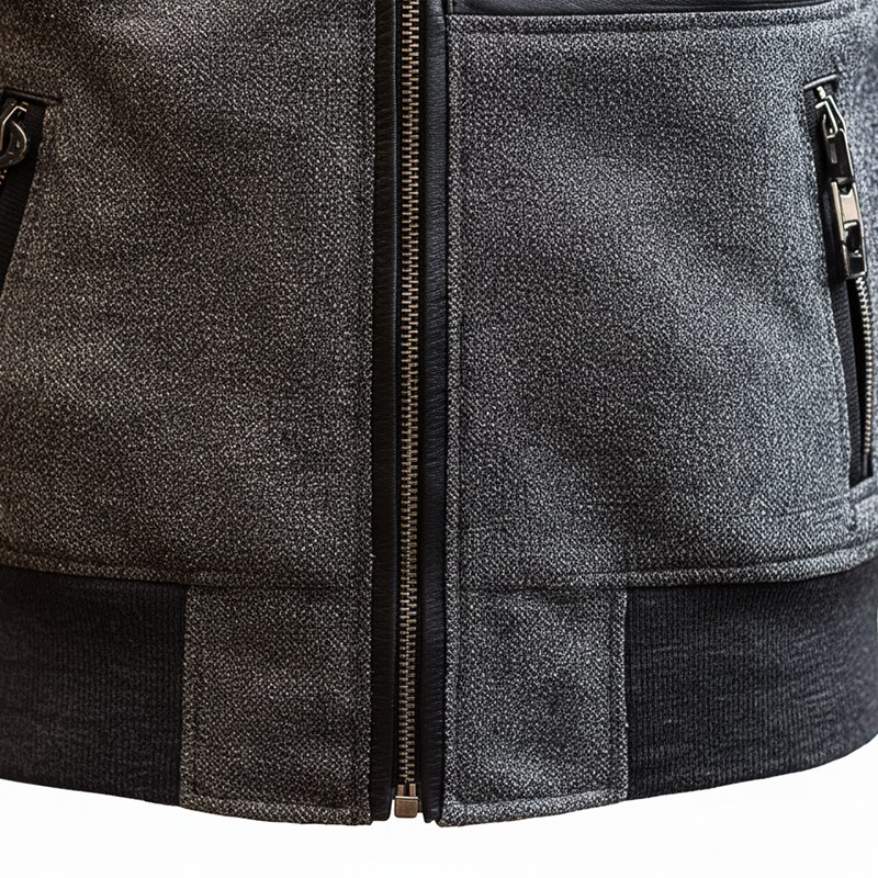 Men's Winter Retro Faux Wool Faux Leather Zip-Up Jacket MTA2773K9P