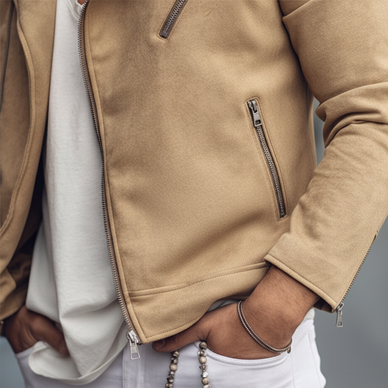 Men's Winter Vintage Faux Suede Zip-up Jacket MTA0877L4P