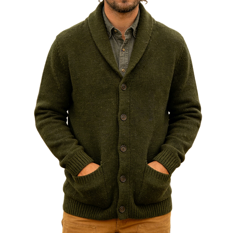 Men's Retro Casual Knitted Sweater Button Cardigan MTA1287L4TO