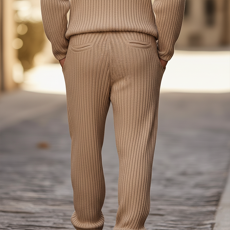 Men's Winter Fashionable Simple Cotton Yarn Knitted Loose Casual Pants MTA0130K4P