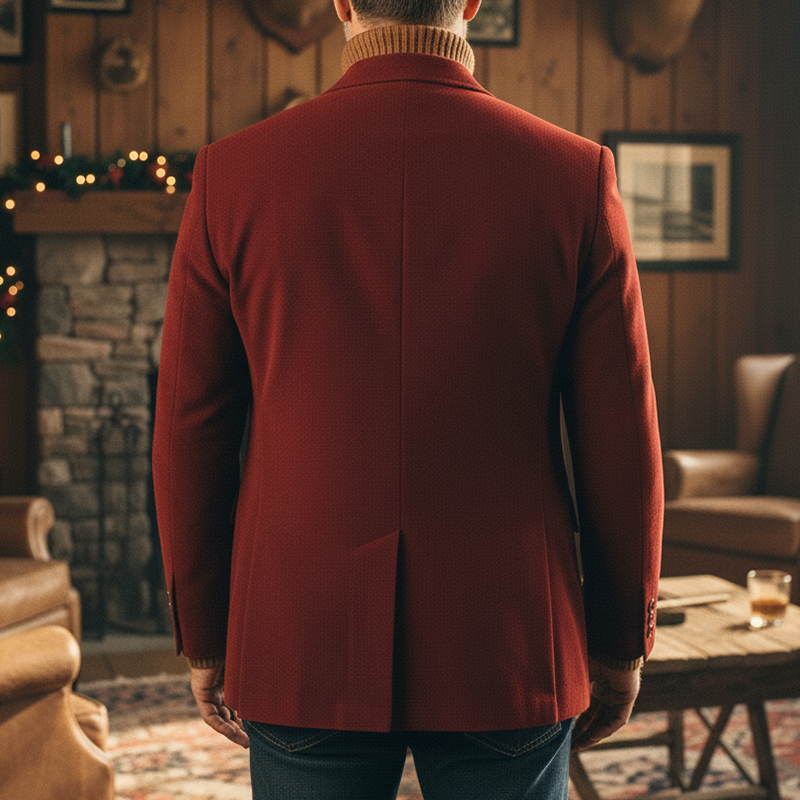 Men's Christmas Retro Embroidered Faux Wool Suit MTA2068K0P