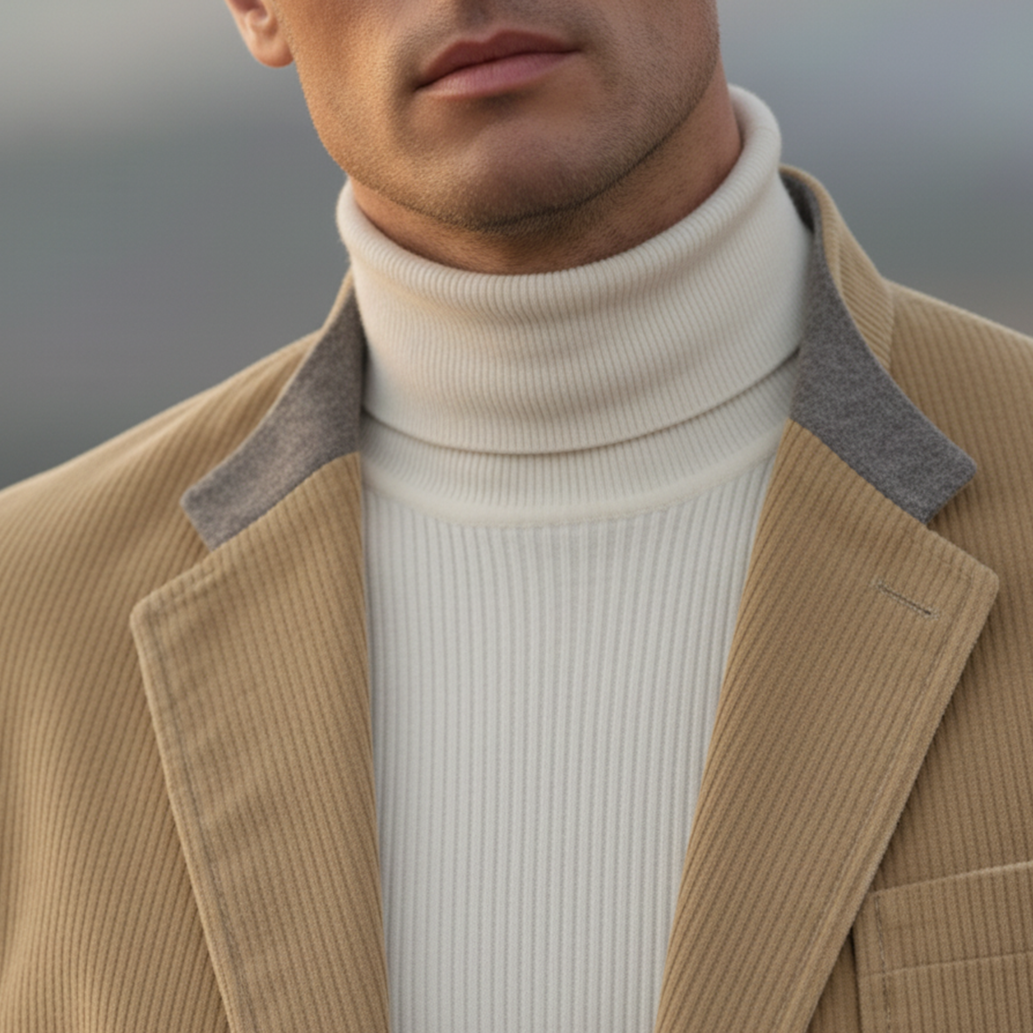 Men's Classic Retro Western Style Corduroy Single-breasted Jacket MTA1179K8K