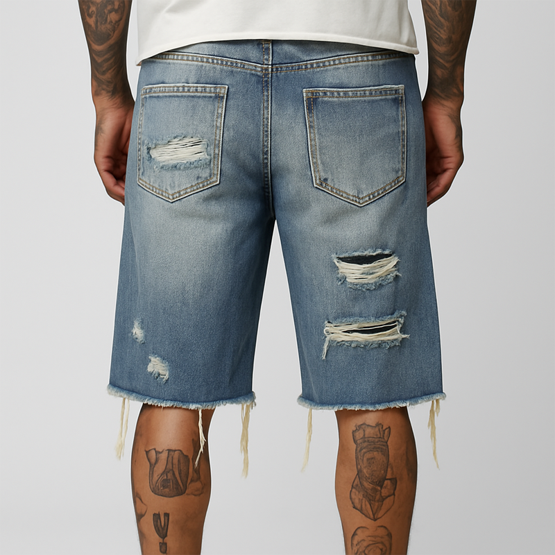 Men's Summer Fashion Casual Distressed Denim Shorts MTA1660F9U