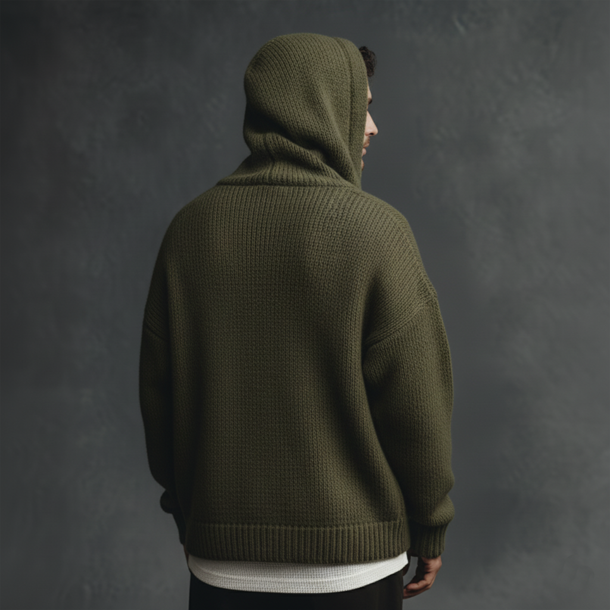 Men's Classic Casual Hooded Knit Cardigan MTA2355J7K