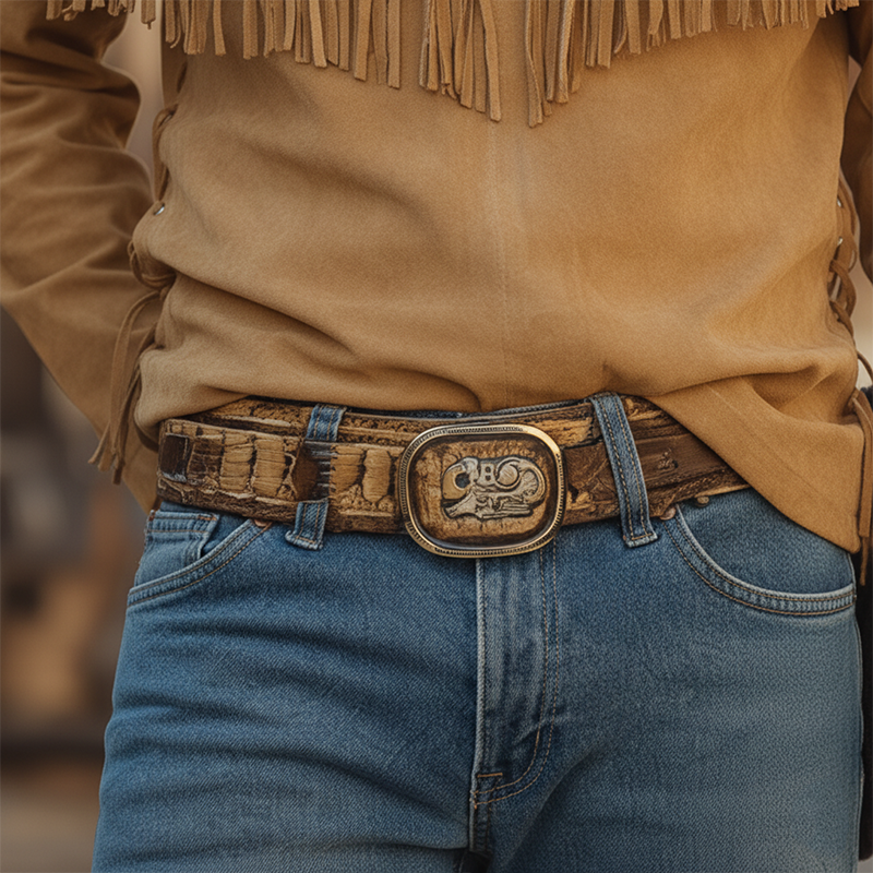 Men's Retro Tassel Tie Faux Suede Sweatshirt MTA2475K4P