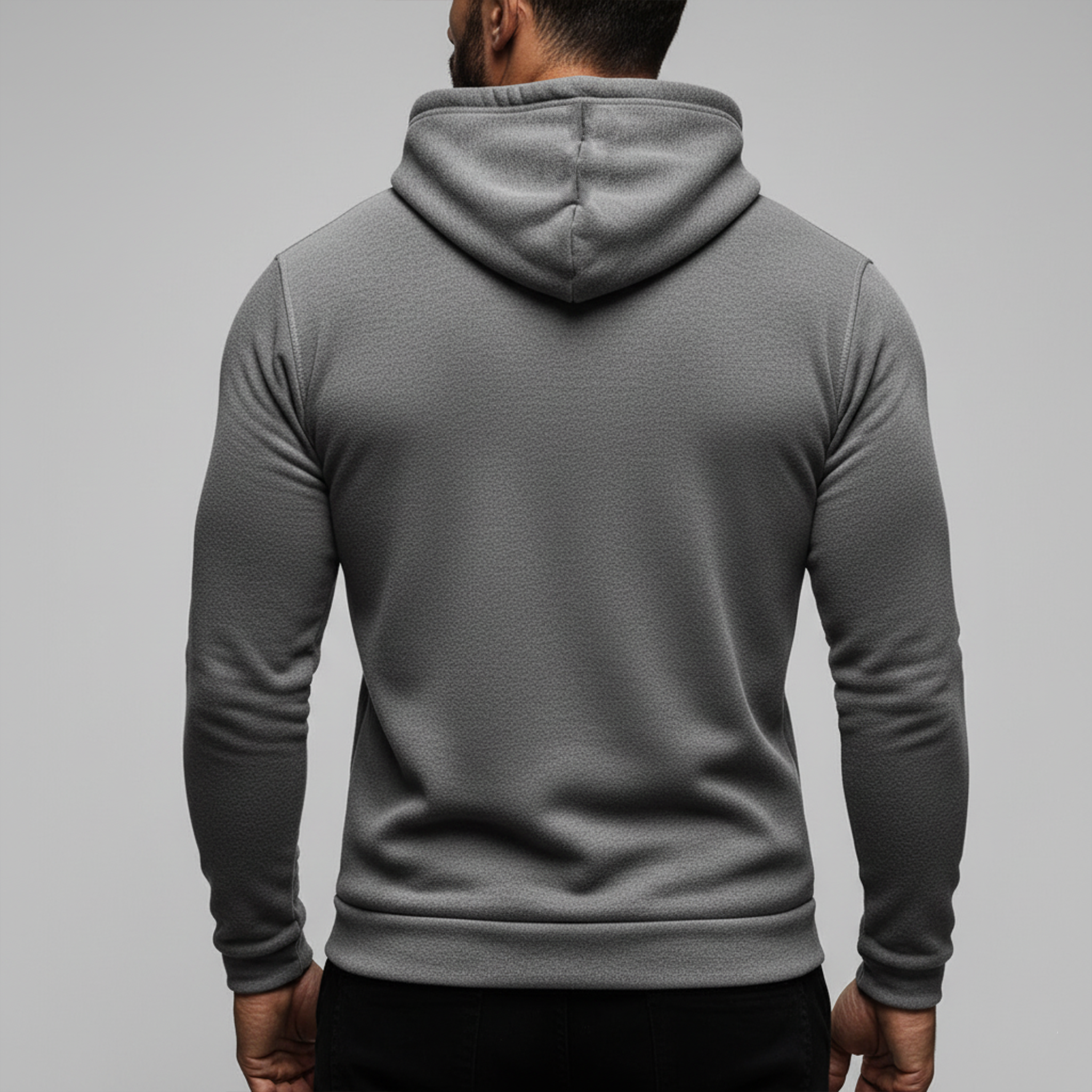 Men's Classic Casual Tough Guy Dralon Warm Skin-friendly Slim Hoodie MTA2323J2K
