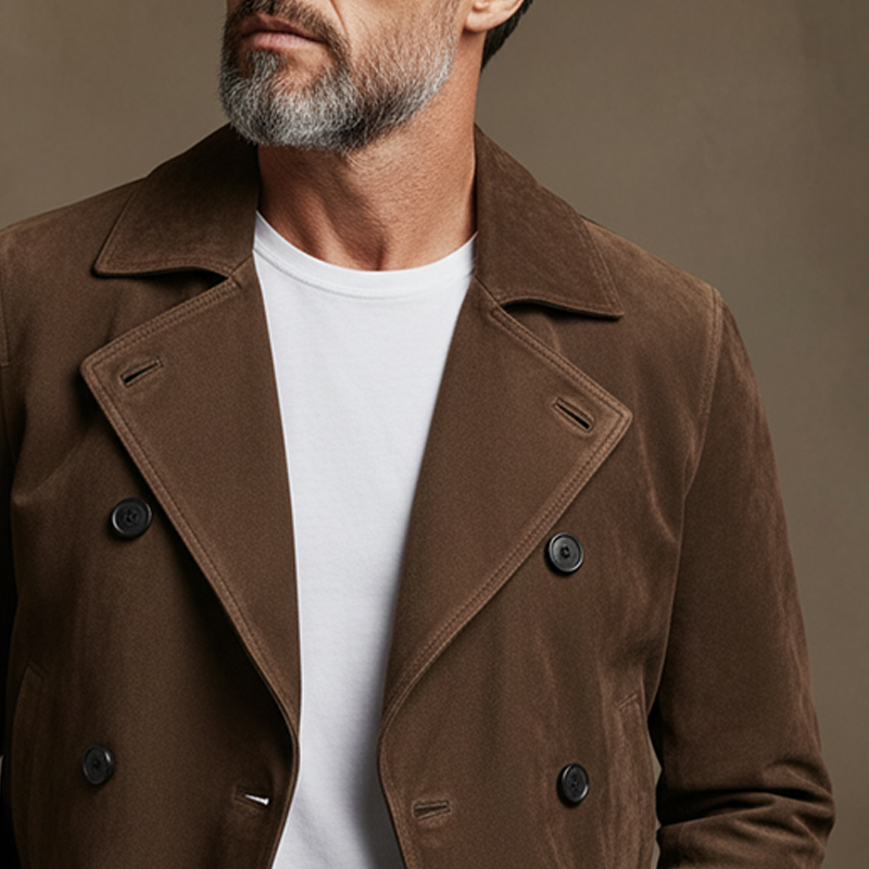 Men's Solid Color Casual Lapel Button Short Jacket MTA1929K9X