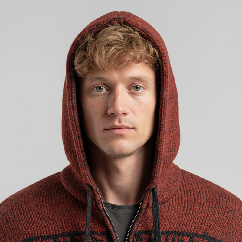 Men's Winter Fashion Knitted Jacquard Cotton Zipper Cardigan MTA2344J9P