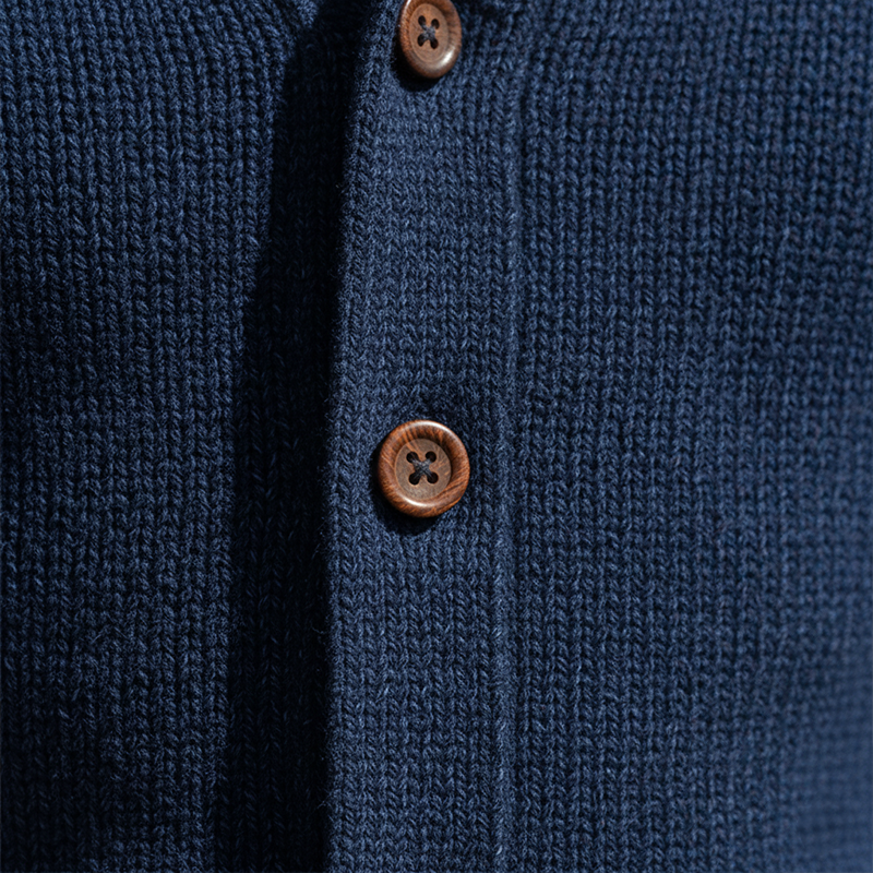 Men's Simple Solid Color Slim Fit Cotton Yarn Knit Button Cardigan MTA2183K6P