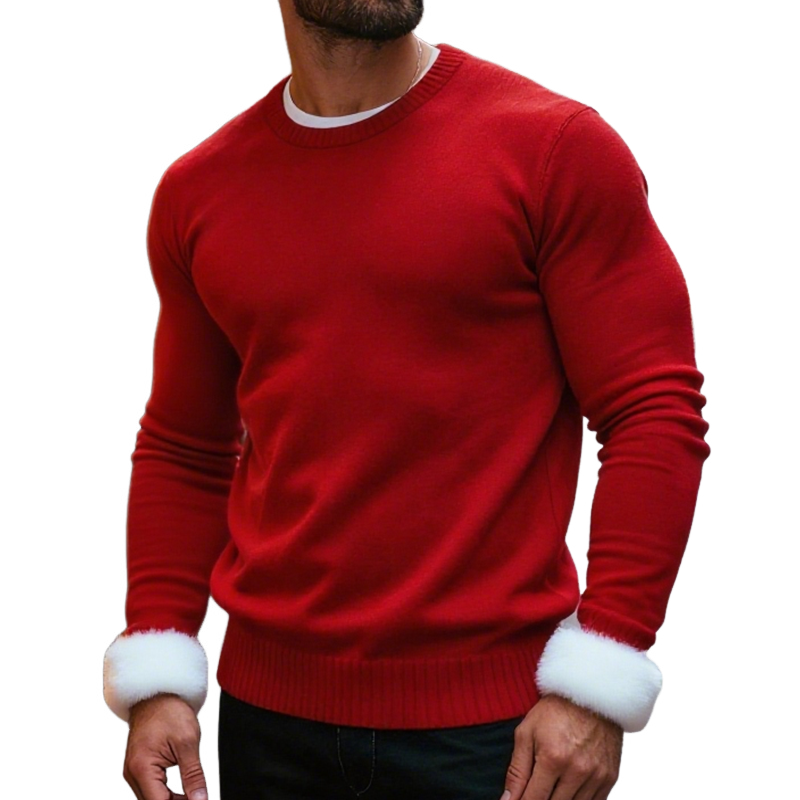 Men's Retro Casual Christmas Crew Neck Sweater MTA0573K7TO