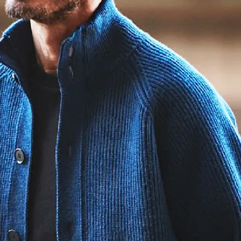 Men's Vintage Stand Collar Button Knit Cardigan MTA0808H6U