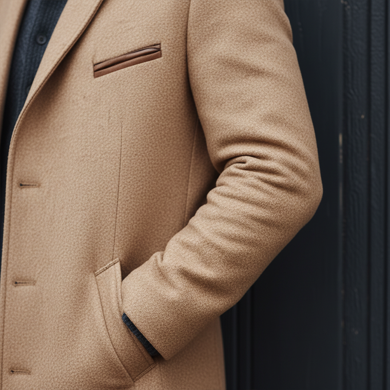 Men's Winter Simple Faux Wool Mid-length Coat MTA1597J3P