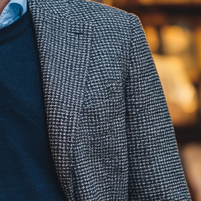 Men's Simple Retro Plaid Suit Jacket MTA2638H0P