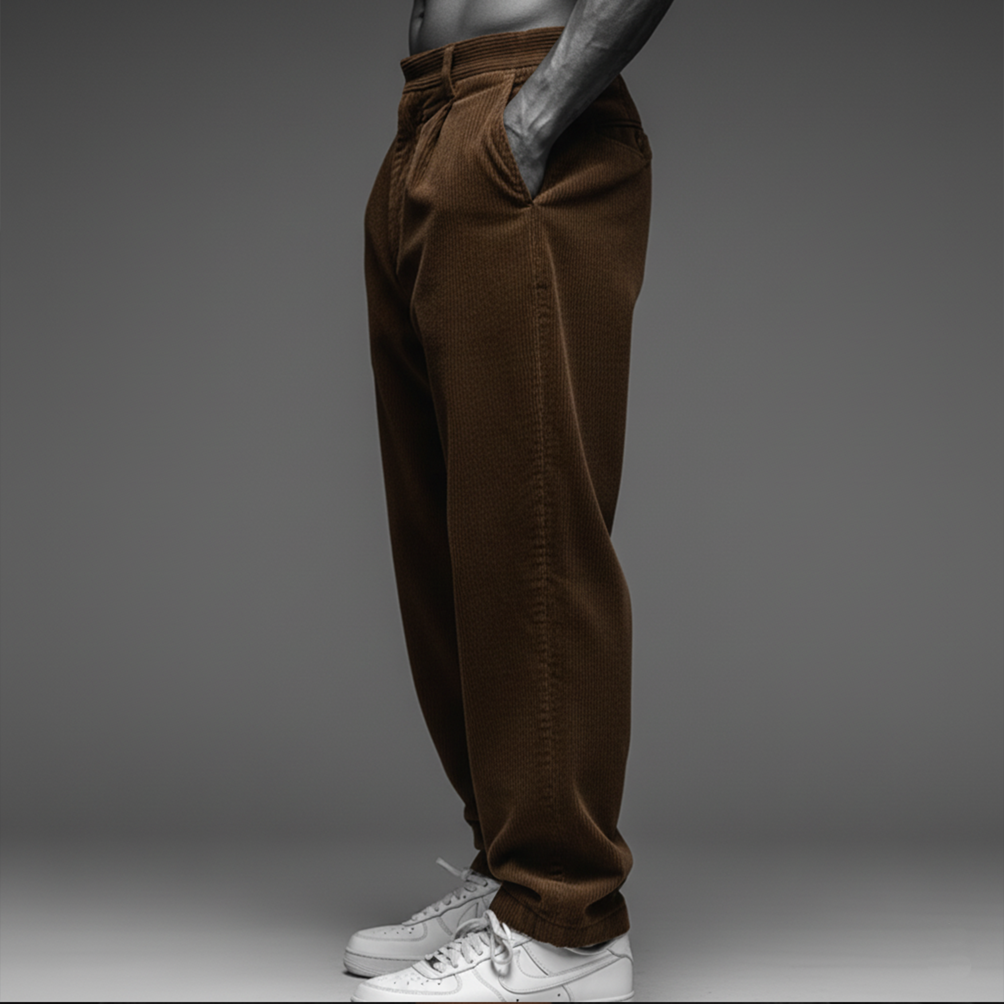Men's Fashionable Casual Corduroy Pants MTA0133K6K
