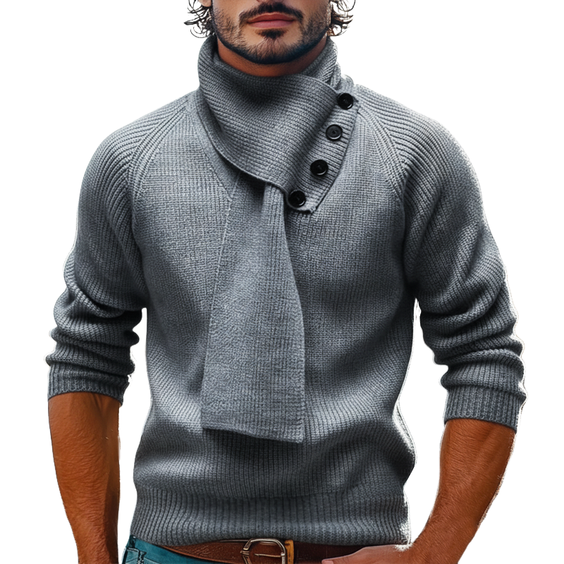 Men's Business Elegant Scarf-Style Knit Sweater MTA1598L0U