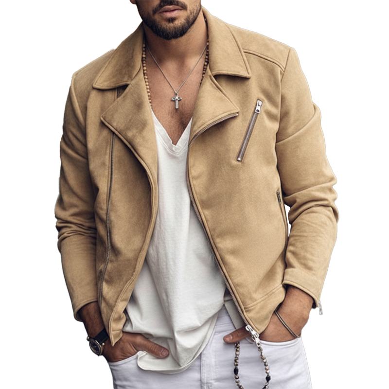 Men's Winter Vintage Faux Suede Zip-up Jacket MTA0877L4P