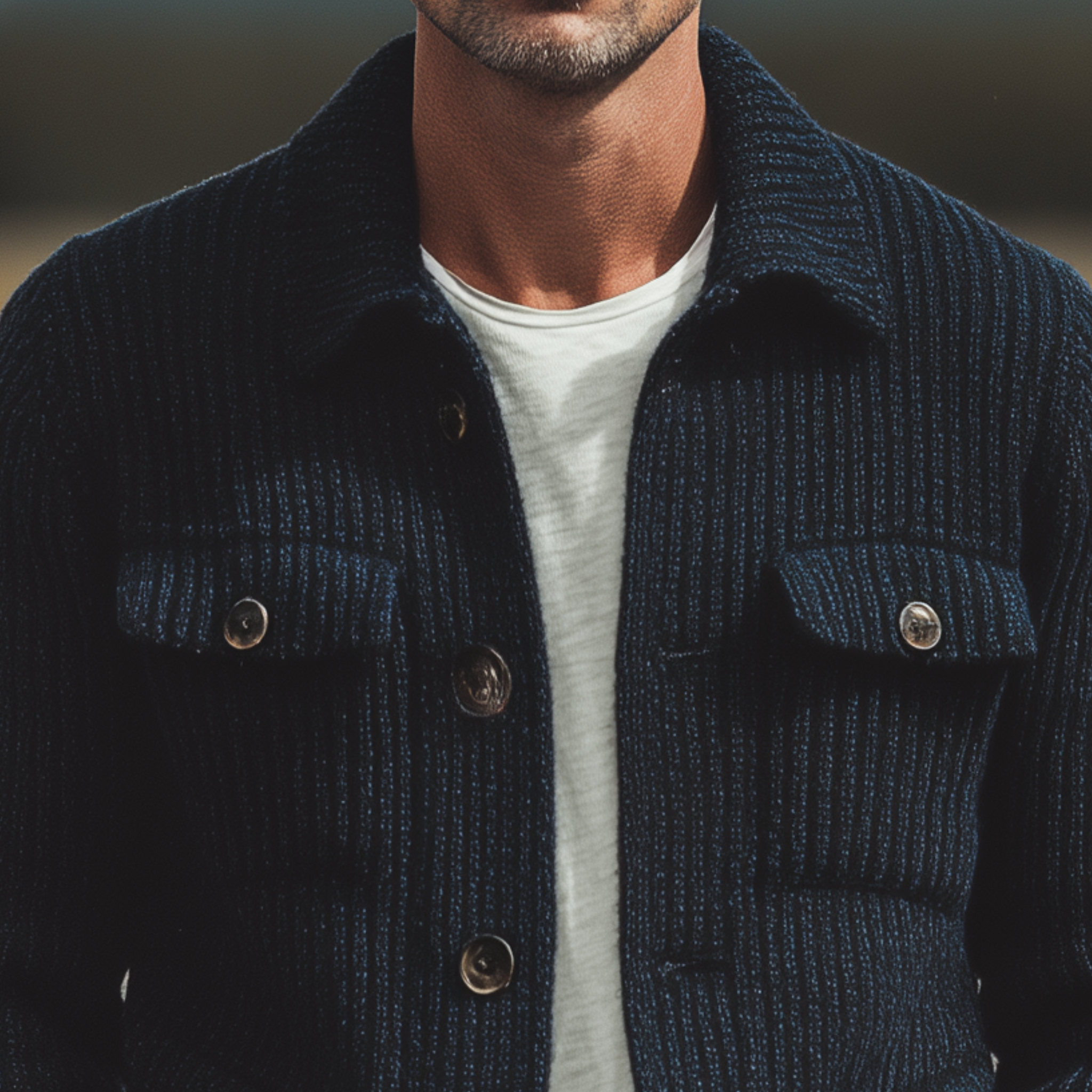 Men's Classic Casual Multi-Pocket Lapel Knit Cardigan MTA0972I2K
