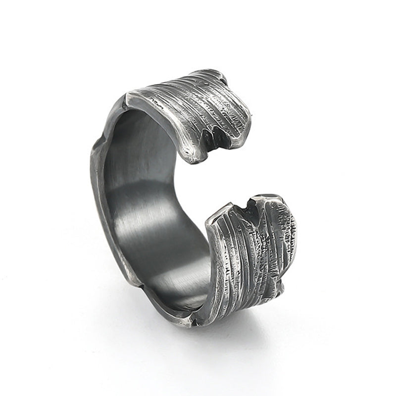 Men's Fashion Simple S925 Silver Adjustable Ring MTA3009F4M