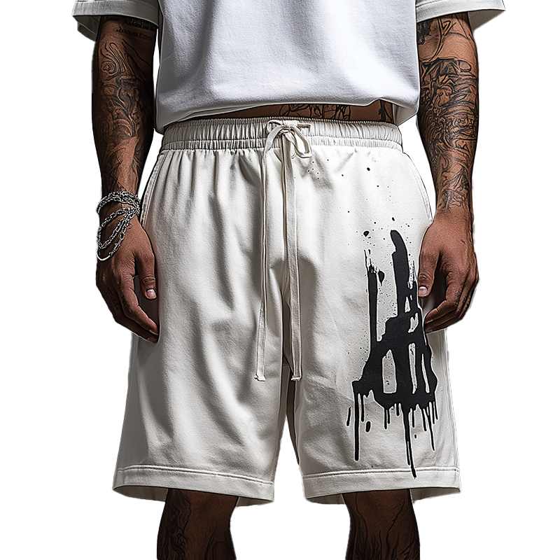 Men's Summer Fashion Printed Cotton Blended Casual Shorts MTA2377F2P