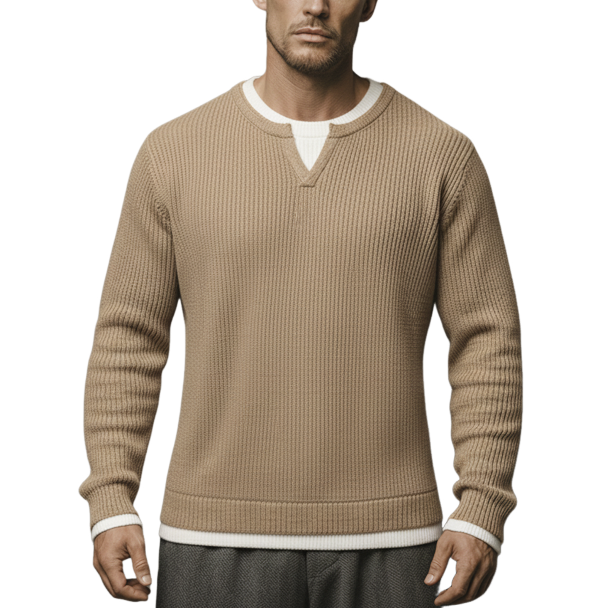 Men's Classic Casual Two-piece Pullover Sweater MTA1213K6K