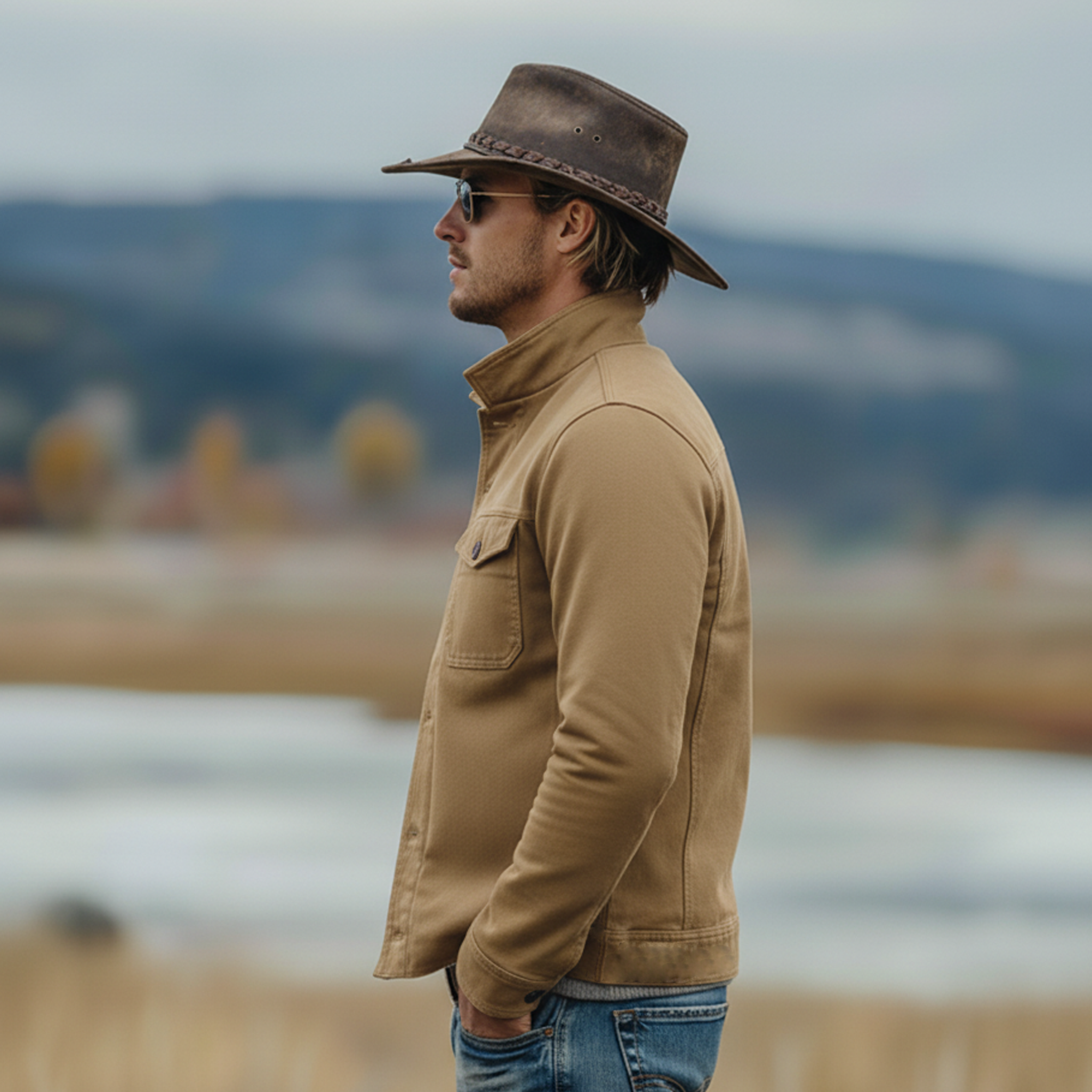 Men's Classic Casual Stand-collar Washed Cotton Blend Jacket MTA1657L4K