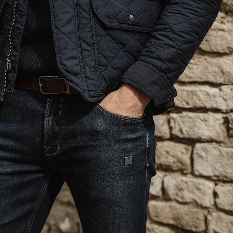 Men's Winter Vintage Cotton Quilted Stand Collar Jacket MTA1515J0P