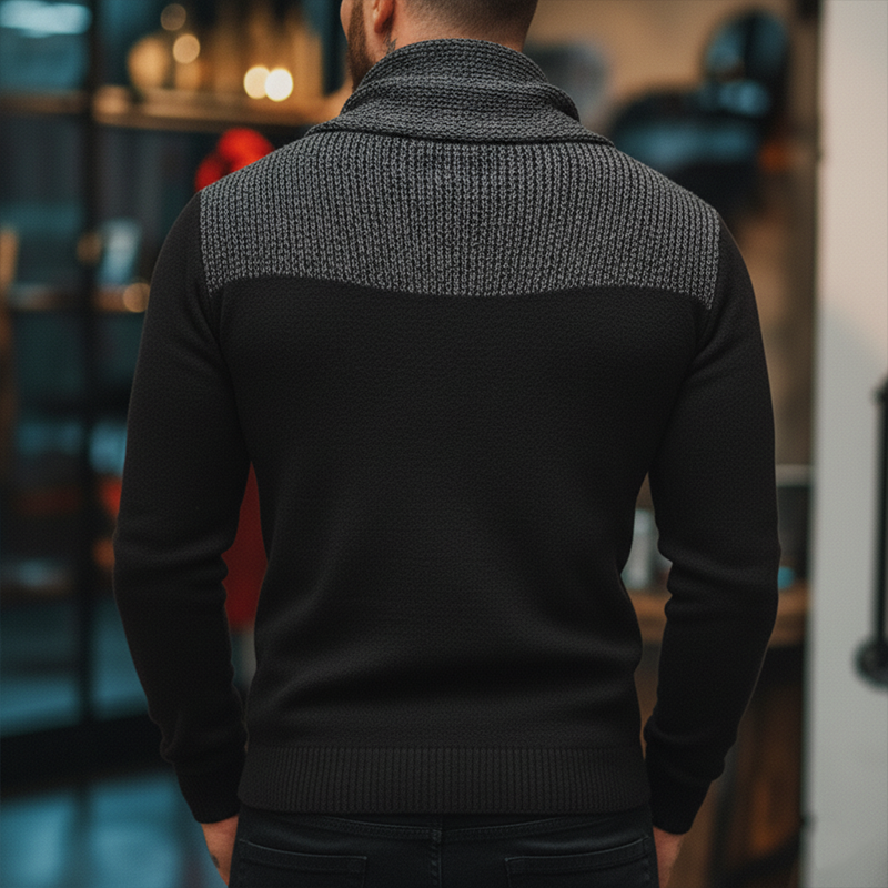 Men's Winter Vintage Cotton Knit Sweater (Detachable Collar) MTA2191J2P