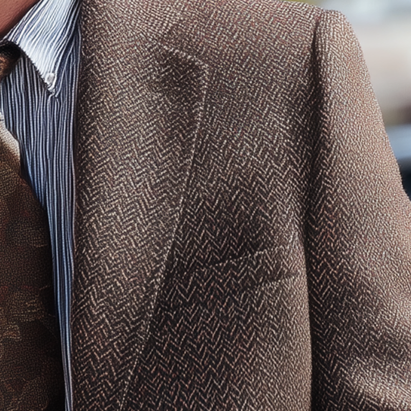 Men's Autumn And Winter Simple Tweed Business Suit Jacket MTA0860I2P