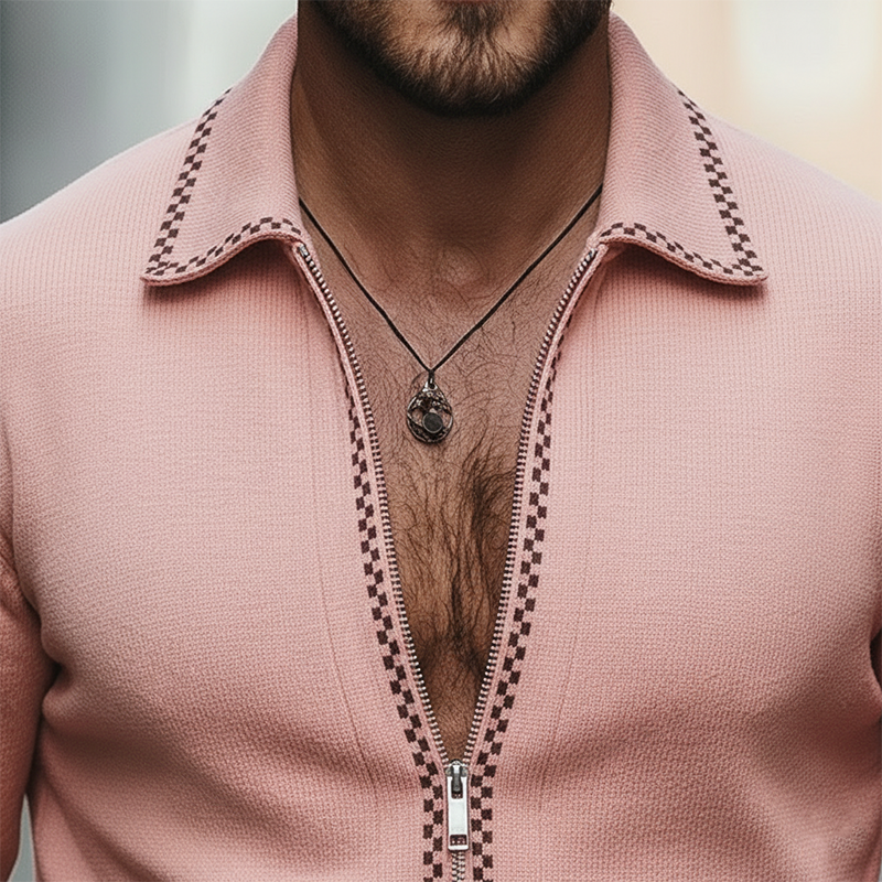 Men's Spring Fashion Cotton Knit Zip-up Cardigan MTA2337L7P