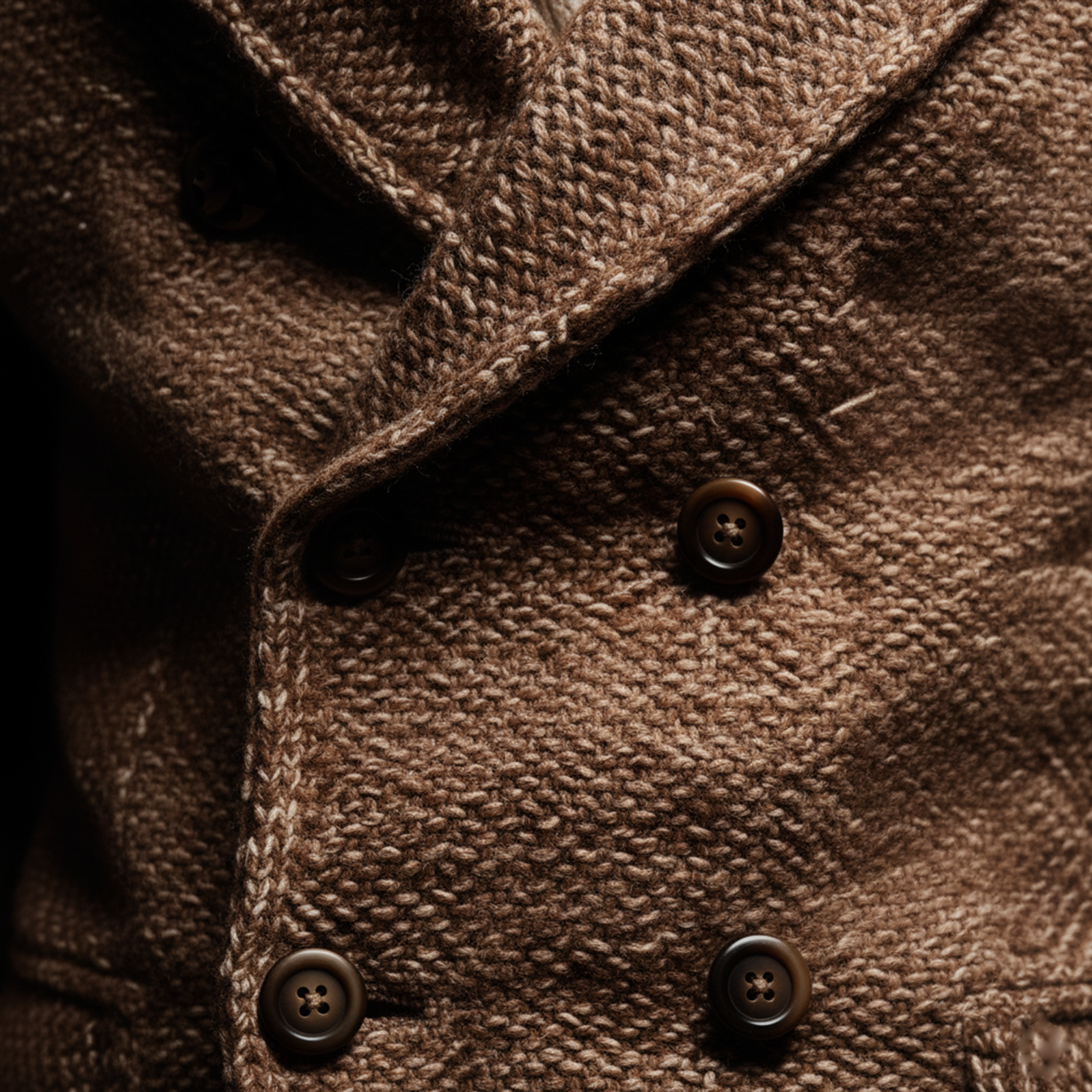 Men's Classic Retro Tough Style Double-breasted Lapel Slim Knitted Cardigan MTA1059J2K