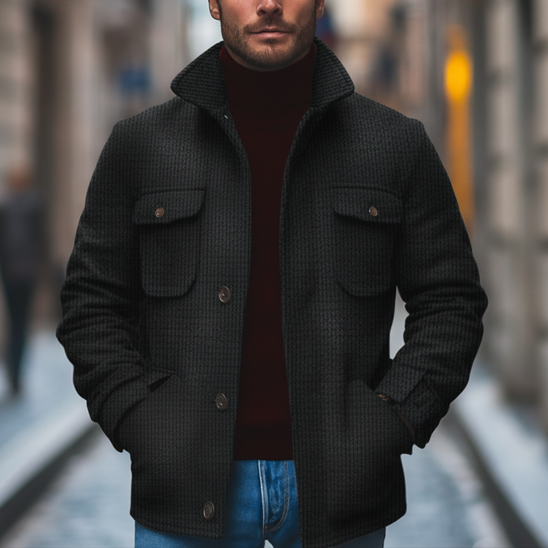 Men's Winter Retro Corduroy Stand-collar Jacket MTA2030K3P