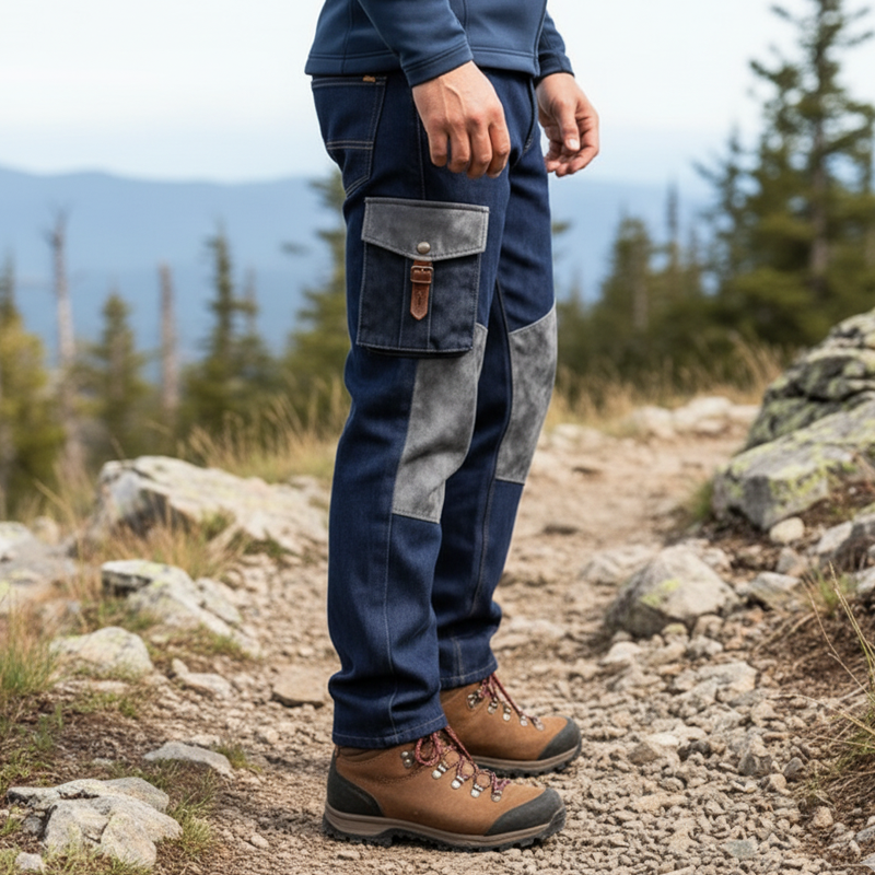 Men's Outdoor Cotton Blend Suede Straight Leg Pants MTA1014K0U