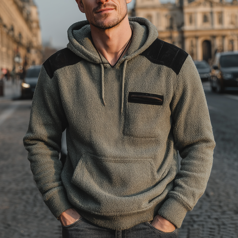 Men's Classic Colorblock Fleece Casual Hoodie MTA2096J8U
