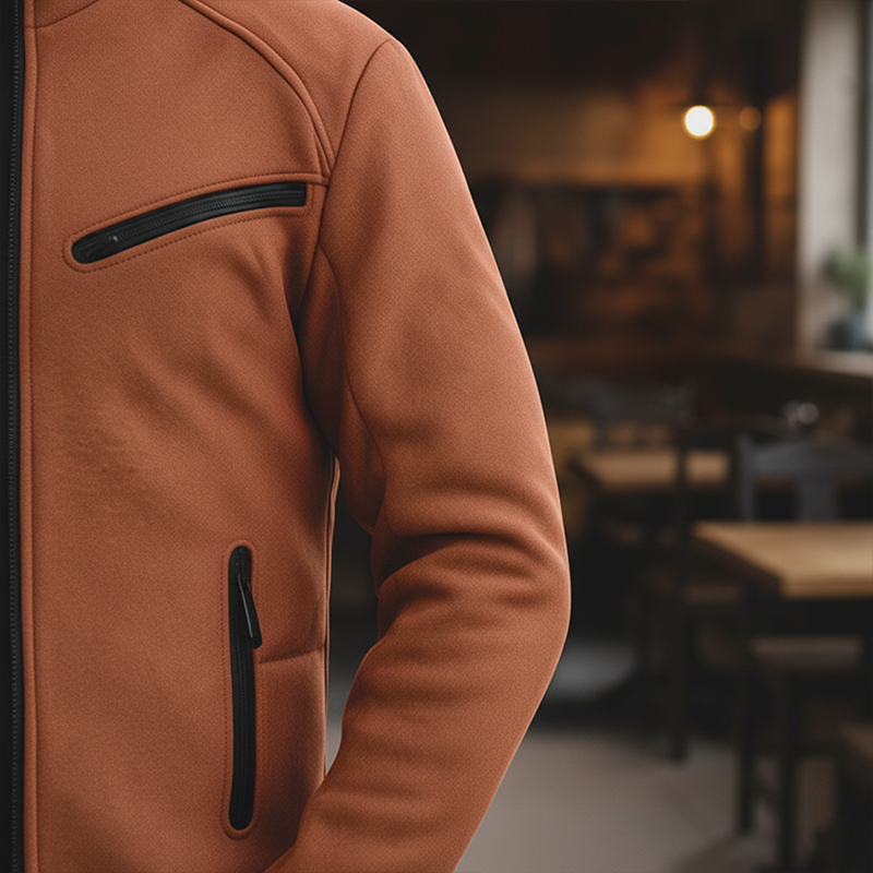 Men's Winter Fashion Faux Suede Stand Collar Zipper Jacket MTA2211J0P