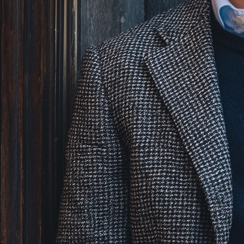 Men's Simple Retro Plaid Suit Jacket MTA2638H0P