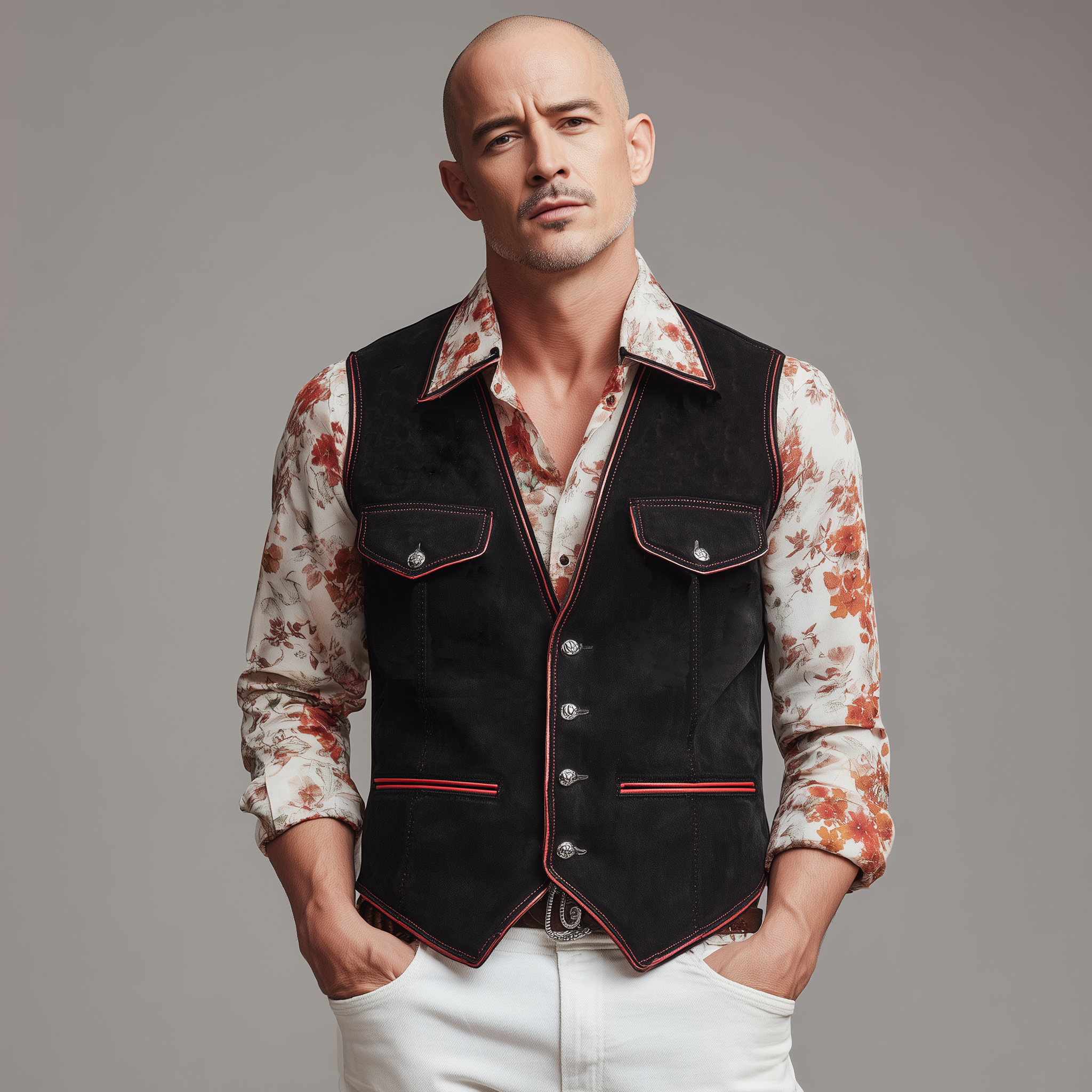 Men's Classic Western Casual Tough Suede Vest MTA0898I9K